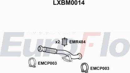 EuroFlo LXBM0014 - Труба вихлопного газу autocars.com.ua