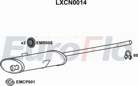 EuroFlo LXCN0014 - Середній глушник вихлопних газів autocars.com.ua