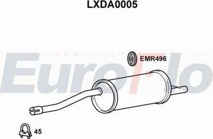 EuroFlo LXDA0005 - Вкладыш глушителя, глушитель выхлопных газов конечный autodnr.net