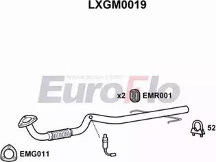 EuroFlo LXGM0019 - Труба вихлопного газу autocars.com.ua