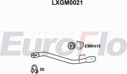 EuroFlo LXGM0021 - Труба вихлопного газу autocars.com.ua