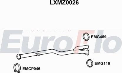 EuroFlo LXMZ0026 - Вкладиш глушника, глушник вихлопних газів кінцевий autocars.com.ua