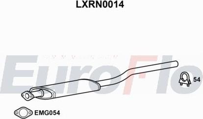 EuroFlo LXRN0014 - Вкладиш глушника, глушник вихлопних газів кінцевий autocars.com.ua