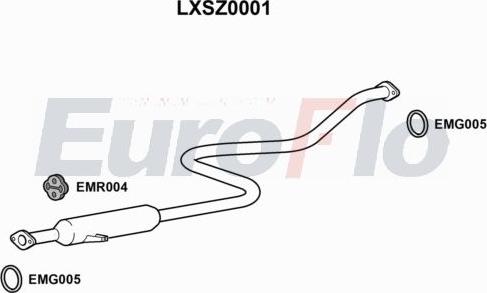 EuroFlo LXSZ0001 - Вкладиш глушника, глушник вихлопних газів кінцевий autocars.com.ua