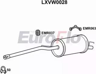 EuroFlo LXVW0028 - Глушник вихлопних газів кінцевий autocars.com.ua