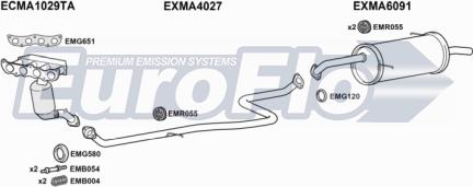 EuroFlo MA215 1001 - Система випуску ОГ autocars.com.ua
