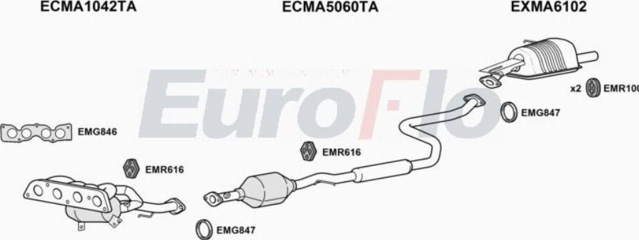 EuroFlo MA215 1008 - Система випуску ОГ autocars.com.ua