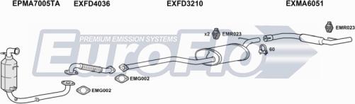 EuroFlo MA316D 1004B - Система випуску ОГ autocars.com.ua