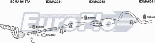 EuroFlo MA320 1001A - Система випуску ОГ autocars.com.ua