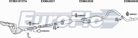 EuroFlo MA320 1001B - Система випуску ОГ autocars.com.ua