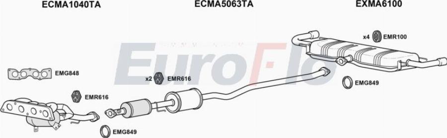 EuroFlo MA320 1008C - Система випуску ОГ autocars.com.ua