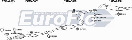 EuroFlo MA32313 1018 - Система випуску ОГ autocars.com.ua