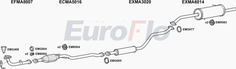 EuroFlo MA32315 1018A00 - Система випуску ОГ autocars.com.ua