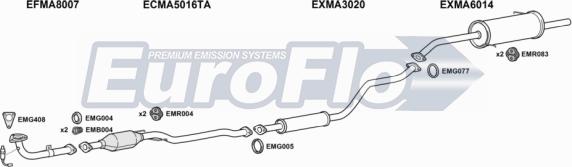 EuroFlo MA32315 1022B - Система випуску ОГ autocars.com.ua