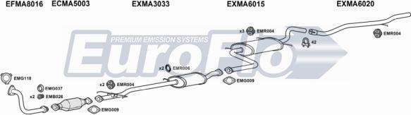 EuroFlo MA32316 3001 - Система випуску ОГ autocars.com.ua