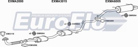 EuroFlo MA32318 1001A - Система випуску ОГ autocars.com.ua