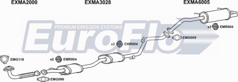 EuroFlo MA32318 1001B - Система випуску ОГ autocars.com.ua