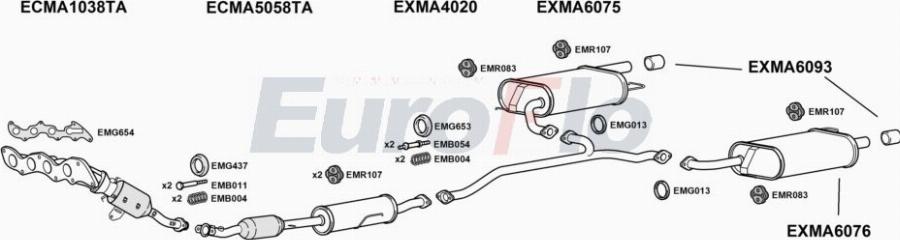 EuroFlo MA620 1011 - Система випуску ОГ autocars.com.ua