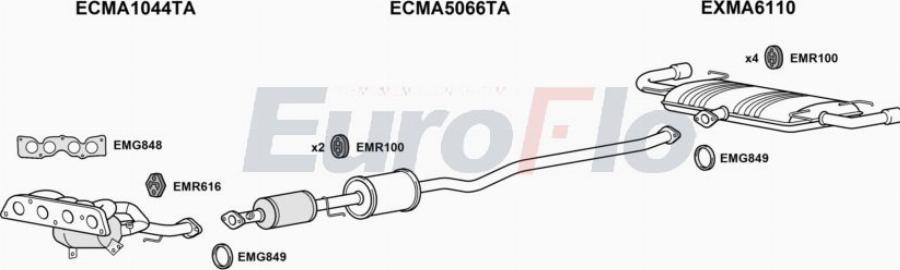 EuroFlo MA620 3015B - Система випуску ОГ autocars.com.ua