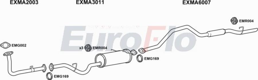 EuroFlo MAE2222D 7004A00 - Система випуску ОГ autocars.com.ua