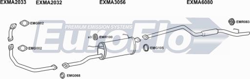 EuroFlo MAE2222D 7004B - Система випуску ОГ autocars.com.ua