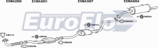 EuroFlo MAMX316 4001 - Система випуску ОГ autocars.com.ua