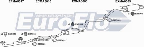 EuroFlo MAMX318 4001 - Система випуску ОГ autocars.com.ua