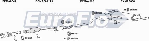 EuroFlo MARX826 4004 - Система випуску ОГ autocars.com.ua