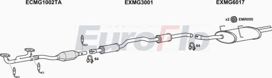 EuroFlo MGZT25 3004 - Система випуску ОГ autocars.com.ua