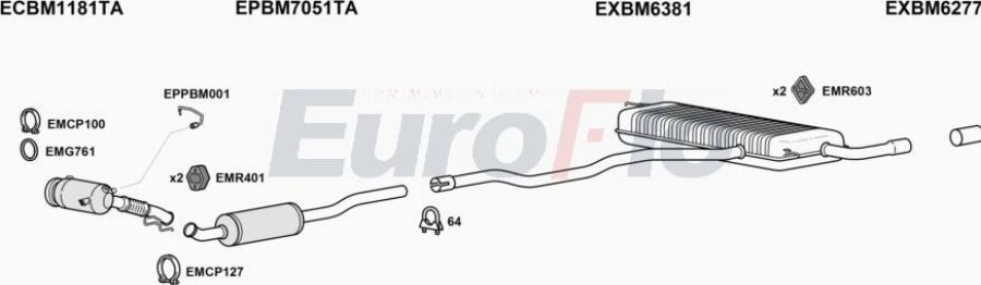 EuroFlo MICLU15 3001C - Система випуску ОГ autocars.com.ua