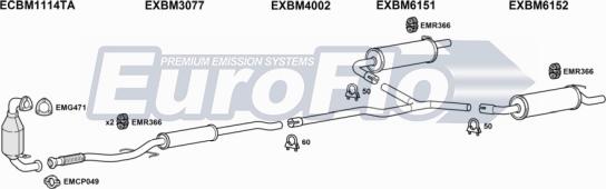 EuroFlo MICLU16 3008 - Система випуску ОГ autocars.com.ua