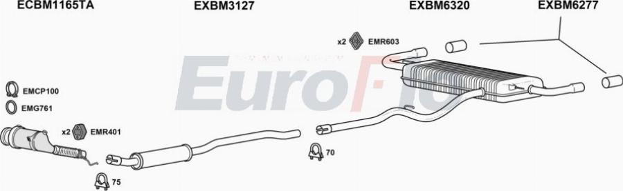 EuroFlo MICLU20 3003B - Система випуску ОГ autocars.com.ua