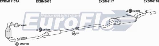 EuroFlo MIHAT16 1036 - Система випуску ОГ autocars.com.ua