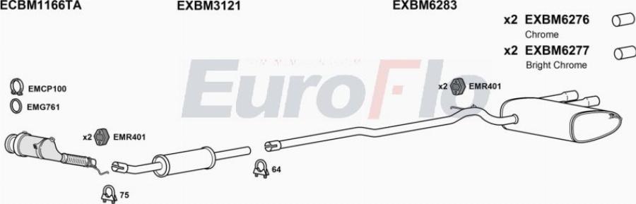 EuroFlo MIHAT20 1001 - Система випуску ОГ autocars.com.ua
