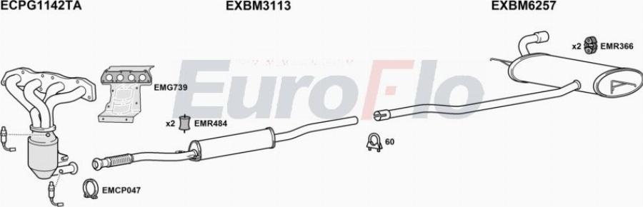 EuroFlo MIPAC16 4001 - Система випуску ОГ autocars.com.ua