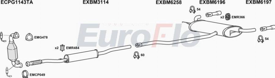 EuroFlo MIPAC16 4005 - Система випуску ОГ autocars.com.ua