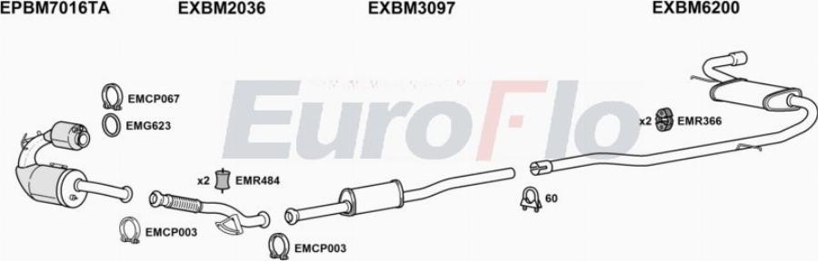 EuroFlo MIPAC20D 4001 - Система випуску ОГ autocars.com.ua