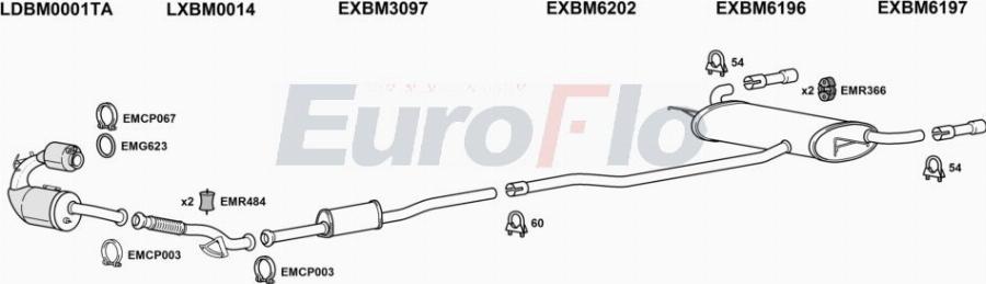 EuroFlo MIPAC20D 0409LHD - Система випуску ОГ autocars.com.ua