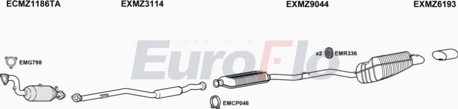 EuroFlo MZC2518 4001 - Система випуску ОГ autocars.com.ua