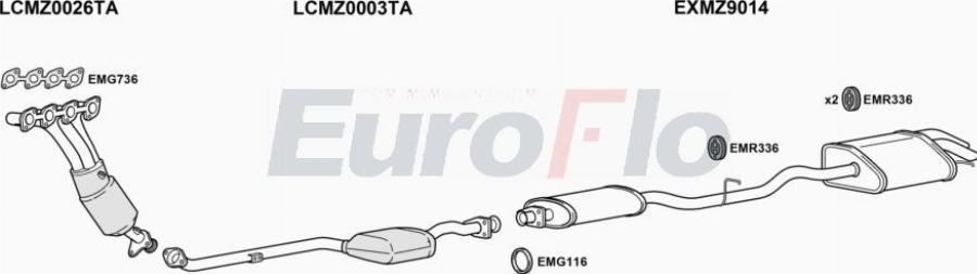 EuroFlo MZC2018 0200LHD - Система випуску ОГ autocars.com.ua