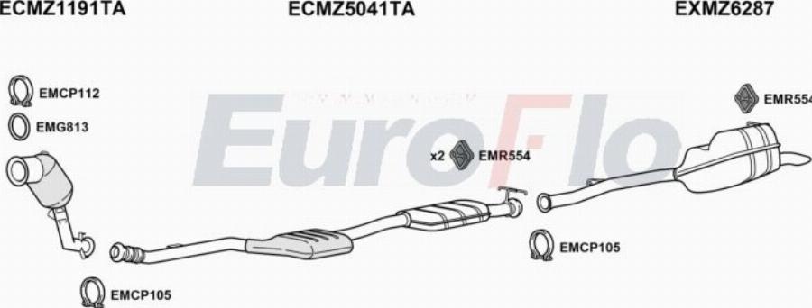 EuroFlo MZC2020 3012B - Система випуску ОГ autocars.com.ua