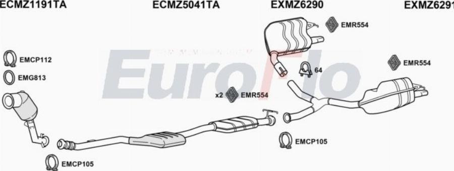 EuroFlo MZC2020 5001 - Система випуску ОГ autocars.com.ua