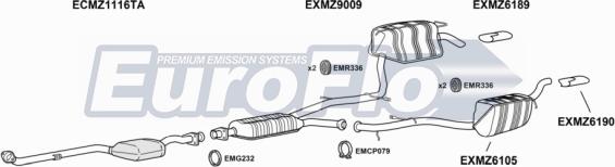 EuroFlo MZE2018 3008 - Система випуску ОГ autocars.com.ua