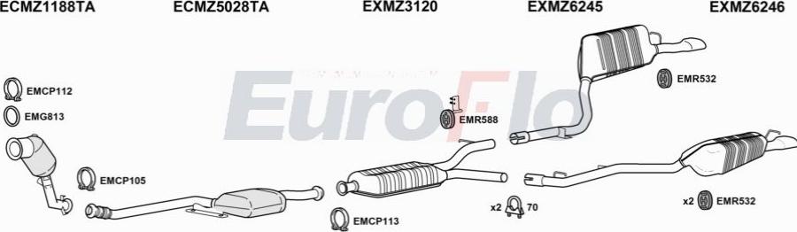 EuroFlo MZE2020 2012B - Система випуску ОГ autocars.com.ua