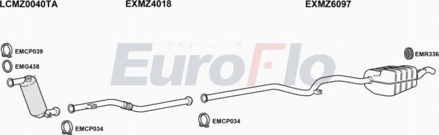 EuroFlo MZE2221D 0298LHD - Система випуску ОГ autocars.com.ua