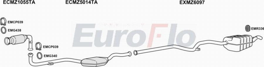 EuroFlo MZE2221D 3004A00 - Система випуску ОГ autocars.com.ua