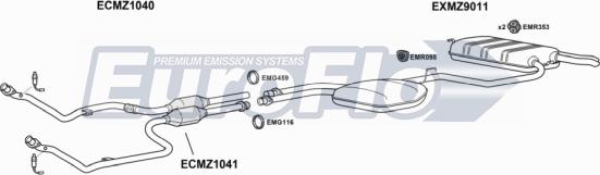 EuroFlo MZE2424 3001A - Система випуску ОГ autocars.com.ua