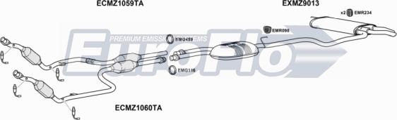 EuroFlo MZE3232 3008 - Система випуску ОГ autocars.com.ua