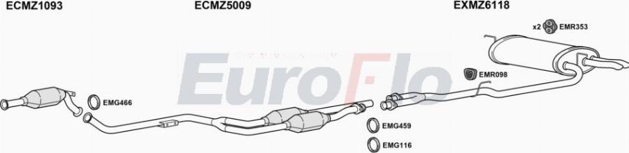 EuroFlo MZE3232D 3001A00 - Система випуску ОГ autocars.com.ua