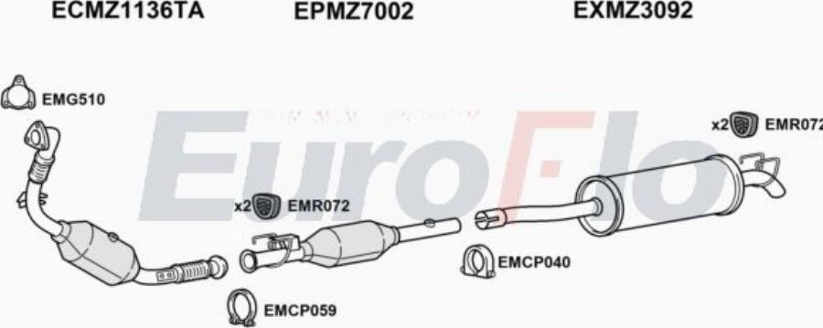 EuroFlo MZSPR30D 7005 - Система випуску ОГ autocars.com.ua